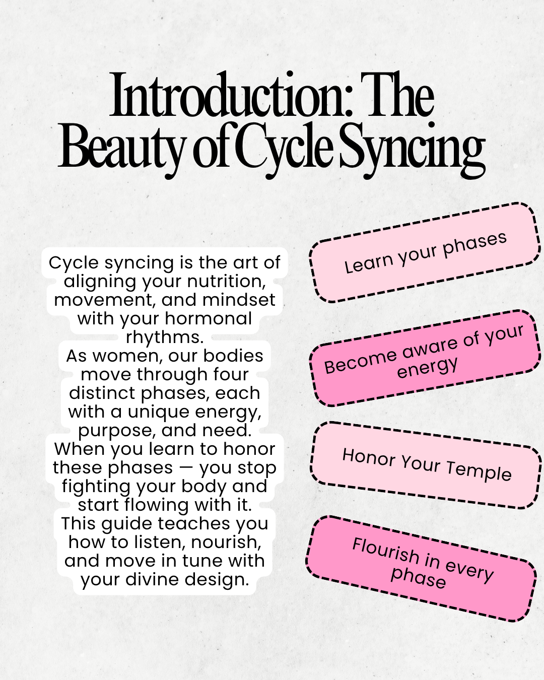 Flow with Grace: A Guide to Honoring Your Temple Through Cycle Syncing